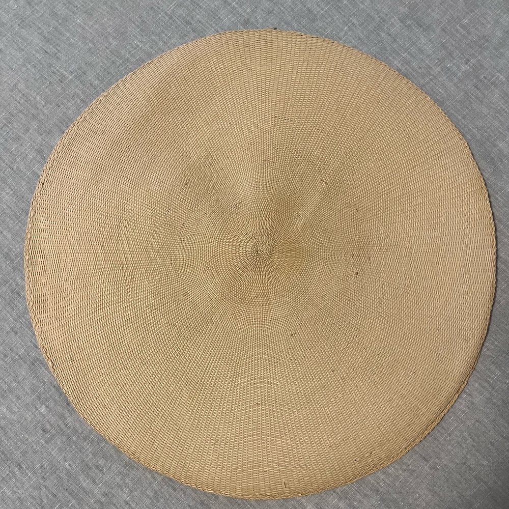 Woven circular placement, set of 3, used twice-look brand new.
